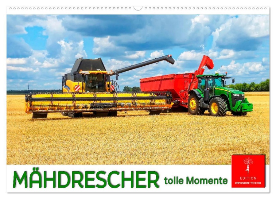 Mähdrescher - tolle Momente (Wandkalender 2026 DIN A2 quer), CALVENDO Monatskalender - Peter Roder
