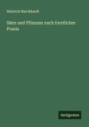 Cover-Bild zum Titel 'Säen und Pflanzen nach forstlicher Praxis' von 'Heinrich Burckhardt'