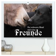 Der schwarze Hund und seine Freunde (hochwertiger Premium Wandkalender 2026 DIN A2 quer), Kunstdruck in Hochglanz - Michael Gsödl