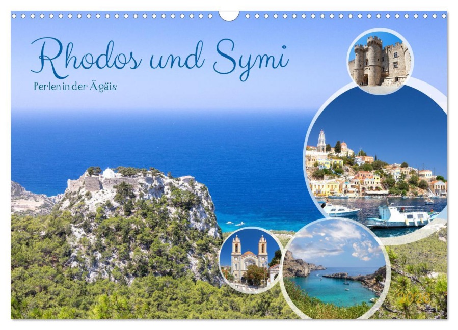 Rhodos und Symi, Perlen in der Ägis (Wandkalender 2026 DIN A3 quer), CALVENDO Monatskalender - Tilo Grellmann