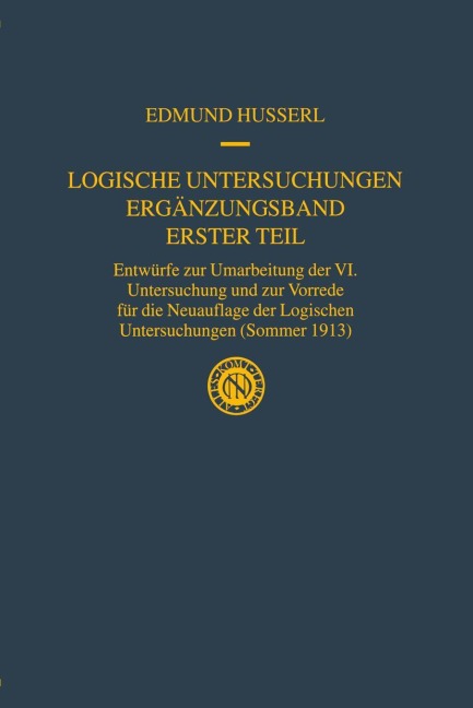Logische Untersuchungen Ergänzungsband Erster Teil - Edmund Husserl