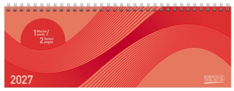 Cover-Bild zum Titel 'Tischkalender quer Professional Colourlux 2027 rot' von ''