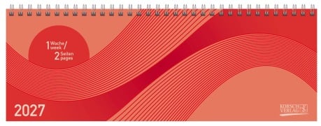 Cover-Bild zum Titel 'Tischkalender quer Professional Colourlux 2027 rot' von ''