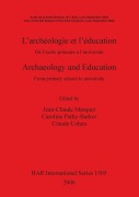 Cover-Bild zum Titel 'L'archéologie et l'éducation / Archaeology and Education' von ''