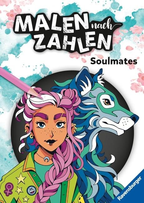 Ravensburger Malen nach Zahlen Soulmates - Manga - Anime - 32 Motive abgestimmt auf Buntstiftsets mit 24 Farben (Stifte nicht enthalten) - Malbuch mit nummerierten Ausmalfeldern für fortgeschrittene Fans der Reihe - 