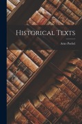 Cover-Bild zum Titel 'Historical Texts' von 'Arno Poebel'