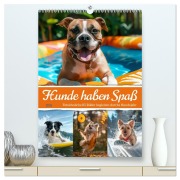 Cover-Bild zum Titel 'Hunde haben Spaß (hochwertiger Premium Wandkalender 2026 DIN A2 hoch), Kunstdruck in Hochglanz' von 'Sabine Löwer'