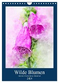 Wilde Blumen - Illustrierter Blütenzauber der Pflanzenwelt (Wandkalender 2024 DIN A4 hoch), CALVENDO Monatskalender - Anja Frost