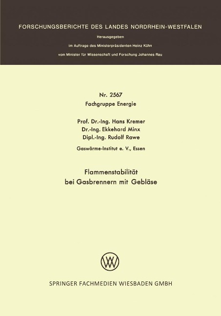 Flammenstabilität bei Gasbrennern mit Gebläse - Hans Kremer