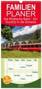 Cover-Bild zum Titel 'Familienplaner 2027 - Die Rhätische Bahn - Ein Kurztrip in die Schweiz mit 5 Spalten (Wandkalender, 21 x 45 cm) CALVENDO' von 'Gisela Will'