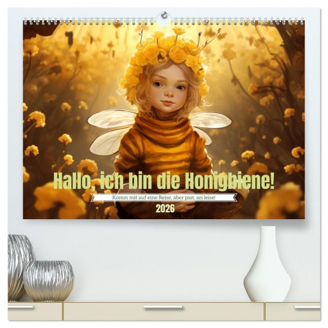 Hallo! Ich bin die Honigbiene (hochwertiger Premium Wandkalender 2026 DIN A2 quer), Kunstdruck in Hochglanz - Daniela Tapper