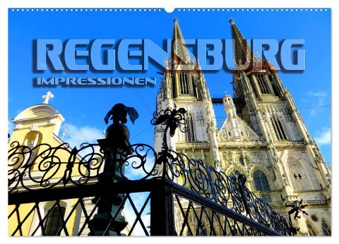 REGENSBURG - Impressionen (Wandkalender 2024 DIN A2 quer), CALVENDO Monatskalender - Renate Bleicher