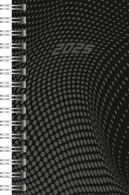 rido/idé 7011104905 Taschenkalender Modell Timing 3 (2025)| 2 Seiten = 1 Woche| A7| 160 Seiten| PP-Einband| schwarz - 