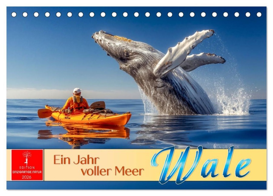 Wale - ein Jahr voller Meer (Tischkalender 2026 DIN A5 quer), CALVENDO Monatskalender - Roder Roder