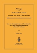 Cover-Bild zum Titel 'Lösung von Bewegungsgleichungen und Kontinuitätsgleichung der F-Schicht mit speziellen Anwendungen auf erdmagnetische Baistörungen' von 'R. Rüster'
