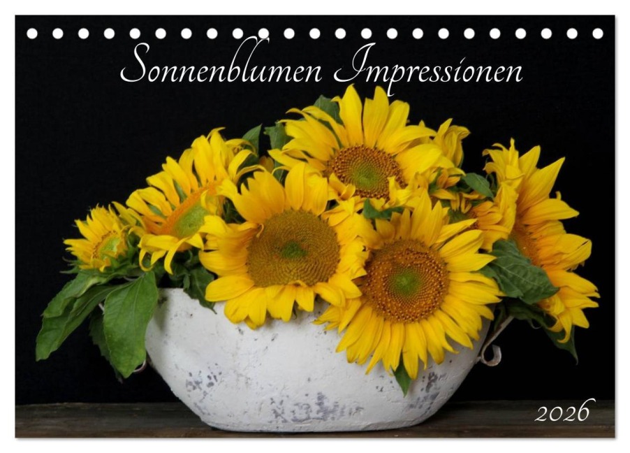 Sonnenblumen Impressionen (Tischkalender 2026 DIN A5 quer), CALVENDO Monatskalender - SchnelleWelten SchnelleWelten