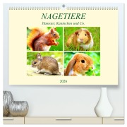 Cover-Bild zum Titel 'Nagetiere. Hamster, Kaninchen und Co. (hochwertiger Premium Wandkalender 2026 DIN A2 quer), Kunstdruck in Hochglanz' von 'Rose Hurley'