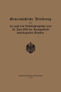 Cover-Bild zum Titel 'Gemeinfaßliche Belehrung über die nach dem Viehseuchengesetze vom 26. Juni 1909 der Anzeigepflicht unterliegenden Seuchen' von 'Regierung'