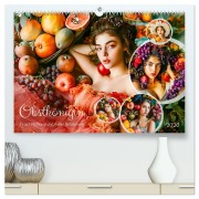 Cover-Bild zum Titel 'Obstkönigin - Fruchtig, floral und voller Schönheit (hochwertiger Premium Wandkalender 2026 DIN A2 quer), Kunstdruck in Hochglanz' von 'Anja Frost'
