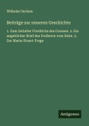 Cover-Bild zum Titel 'Beiträge zur neueren Geschichte' von 'Wilhelm Oncken'