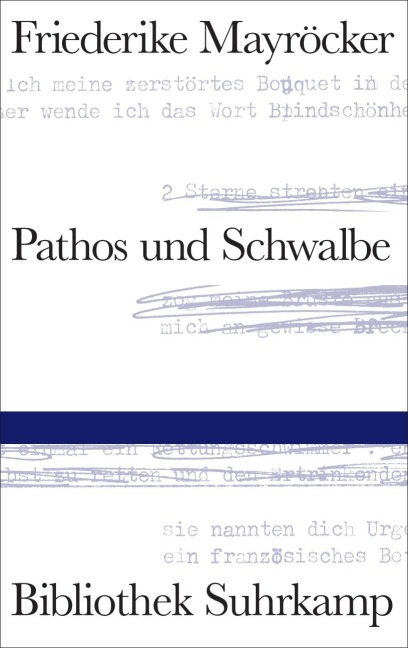 Pathos und Schwalbe - Friederike Mayröcker