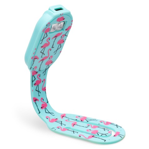 Flexilight RC (Flamingo) - wiederaufladbares Leselicht - 2 in 1 Leselampe & Lesezeichen - LED Leselicht - Geschenk für Leser, Buchliebhaber - Deutsche Ausgabe - 