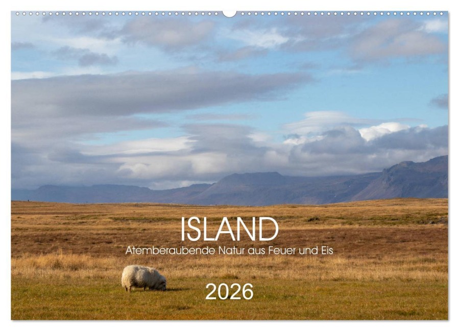 ISLAND Atemberaubende Natur aus Feuer und Eis (Wandkalender 2026 DIN A2 quer), CALVENDO Monatskalender - Denise Graupner