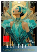 Cover-Bild zum Titel 'Art Deco - Glamour, Geometrie und Goldstaub (Wandkalender 2026 DIN A4 hoch), CALVENDO Monatskalender' von 'Meike und Peter Roder'
