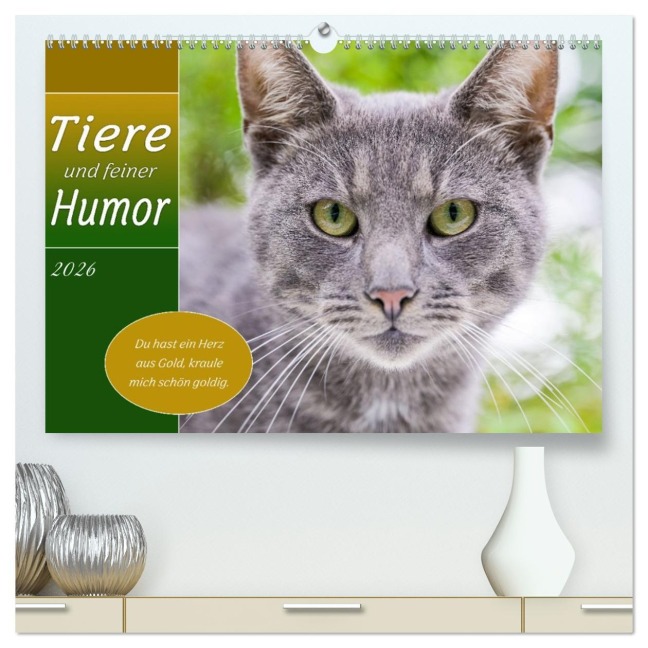 Tiere und feiner Humor (hochwertiger Premium Wandkalender 2026 DIN A2 quer), Kunstdruck in Hochglanz - Rainer Plett