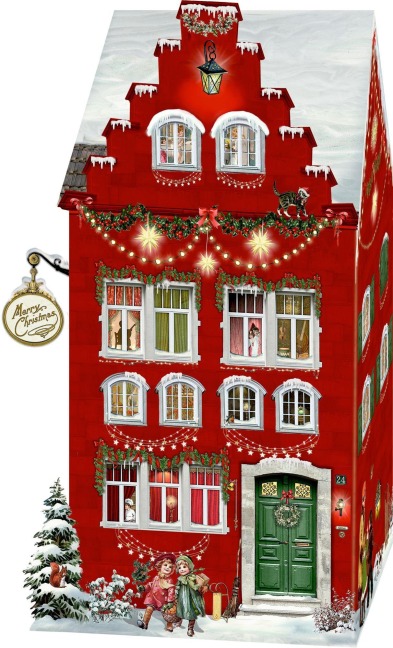Aufstell-Adventskalender - Happy Christmas Home (mit LED) - 