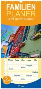 Familienplaner 2026 - Bunt Bunter Burano mit 5 Spalten (Wandkalender, 21 x 45 cm) CALVENDO - Manuela Steinbach