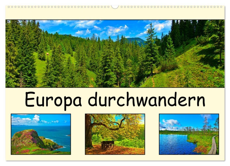 Europa durchwandern (Wandkalender 2025 DIN A2 quer), CALVENDO Monatskalender - Lost Plastron Pictures