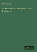 Cover-Bild zum Titel 'Zur Kritik und Erklärung der Satiren des Juvenal' von 'Otto Meinertz'