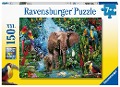 Ravensburger Kinderpuzzle - 12901 Dschungelelefanten - Tier-Puzzle für Kinder ab 7 Jahren, mit 150 Teilen im XXL-Format - 