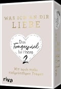 Cover-Bild zum Titel 'Was ich an dir liebe - Das Fragespiel für Paare 2' von ''