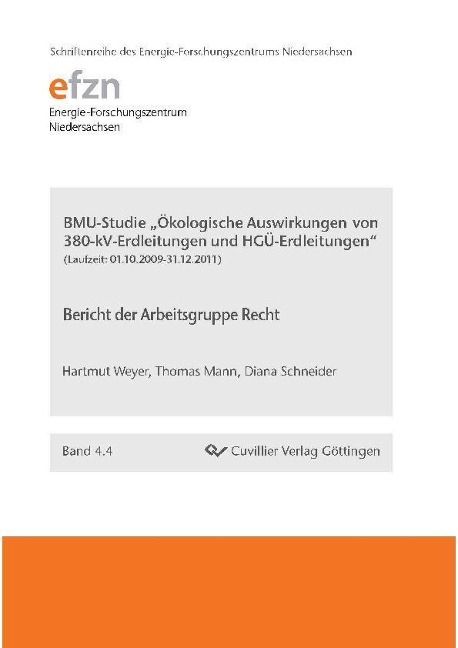 BMU-Studie "Ökologische Auswirkungen von 380-kV-Erdleitungen und HGÜ-Erdleitungen" - 