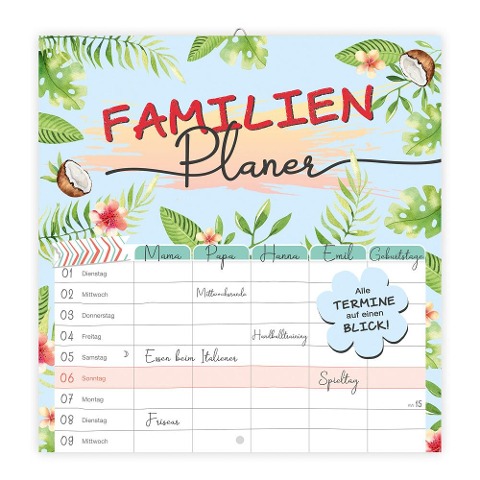 Trötsch Broschürenkalender Familienplaner 2025 - 