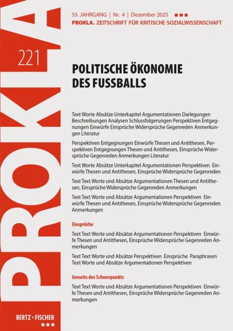 Politische Ökonomie des Fußballs - 