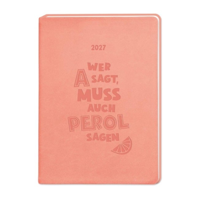 Terminplaner Lederlook 2027 Peach - 