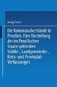 Cover-Bild zum Titel 'Die Kommunalverbände in Preußen' von 'Georg Strutz'