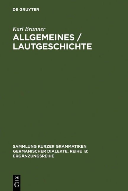Allgemeines / Lautgeschichte - Karl Brunner