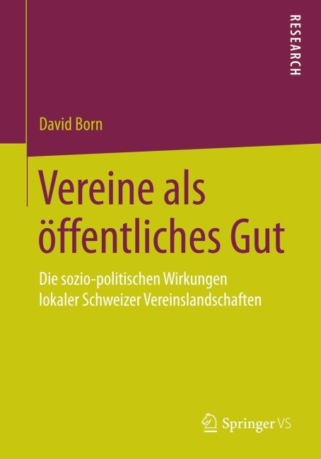 Vereine als öffentliches Gut - David Born