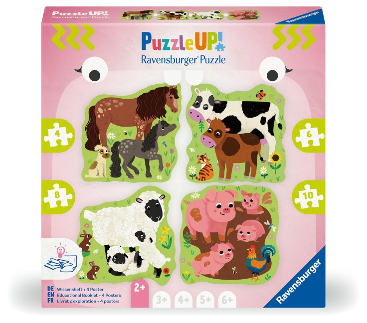 4, 6, 8, 10 Teile - Bauernhoftiere - 