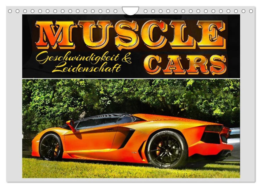 Muscle Cars, Geschwindigkeit und Leidenschaft (Wandkalender 2026 DIN A4 quer), CALVENDO Monatskalender - Helena Bilkova