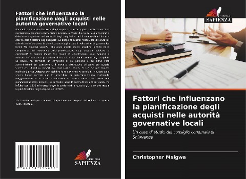 Fattori che influenzano la pianificazione degli acquisti nelle autorità governative locali - Christopher Msigwa