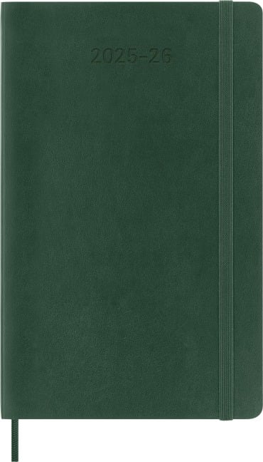 Moleskine 18 Monate Wochen Notizkalender 2025/2026, L/A5, 1 Wo = 1 Seite, rechts linierte Seite, weicher Einband, Myrtengrün - 