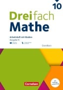 Cover-Bild zum Titel 'Dreifach Mathe 10. Schuljahr - Ausgabe N - Grundkurs - Arbeitsheft mit Medien und Lösungen' von ''