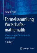 Cover-Bild zum Titel 'Formelsammlung Wirtschaftsmathematik' von 'Franz W. Peren'
