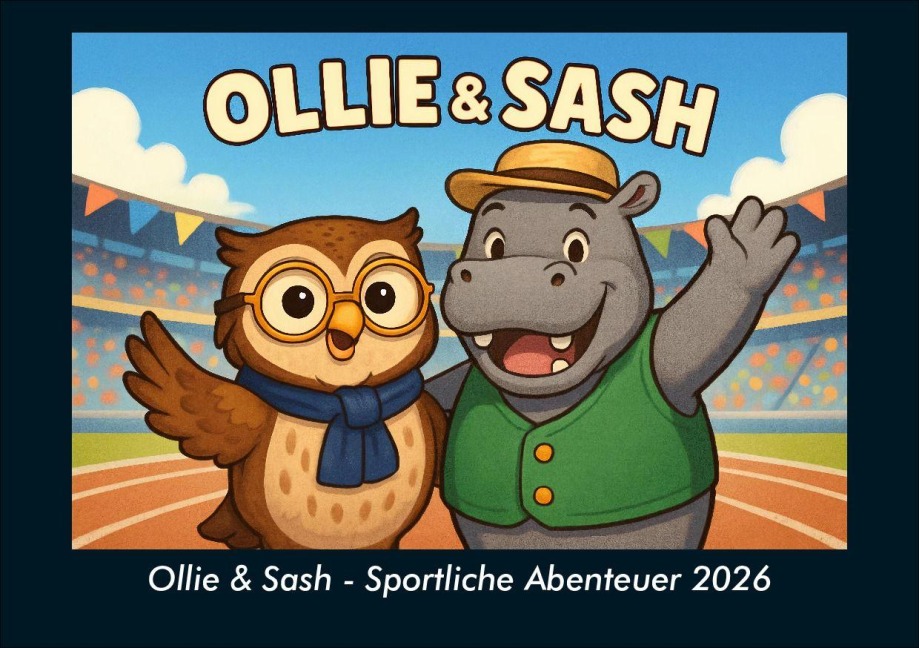 Ollie & Sash - Sportliche Abenteuer 2026 Fotokalender DIN A5 - Kevin Heber, Tobias Schmitt