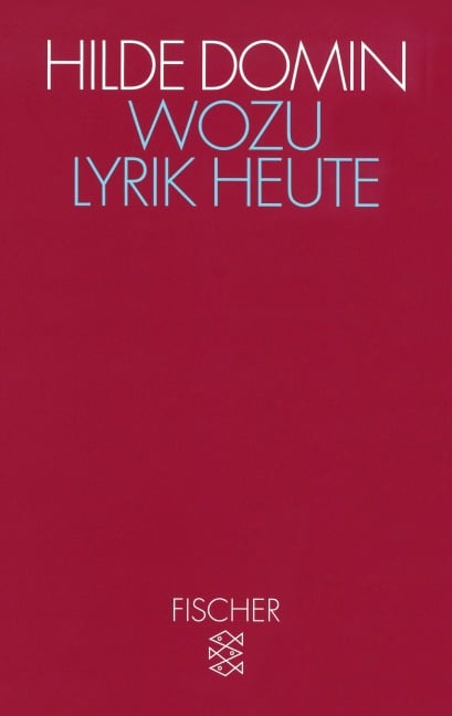 Wozu Lyrik heute - Hilde Domin